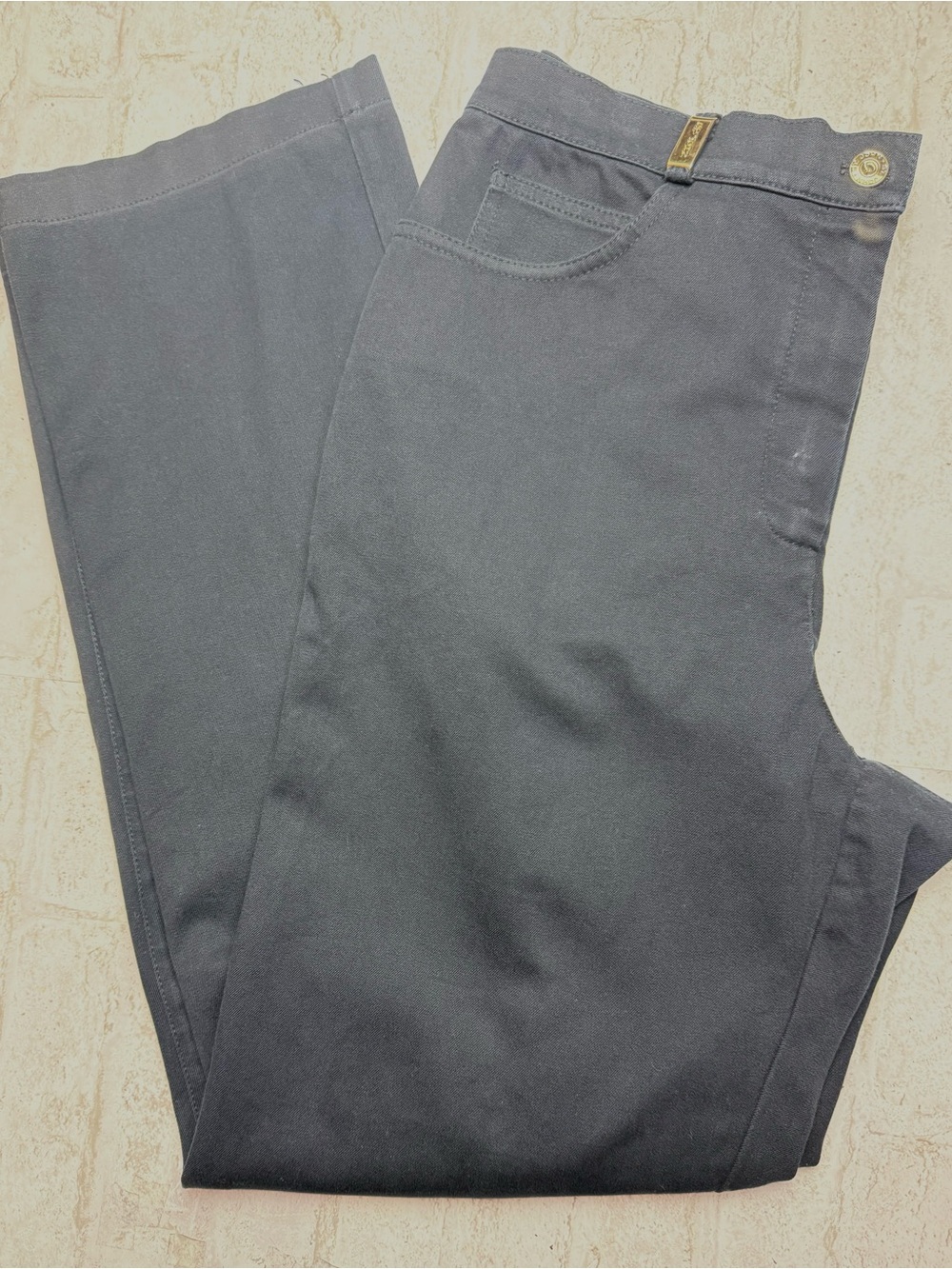 Vintage St John Sport by Marie Gray Navy Blue high rise Wide-Leg Trousers EUC 8😍